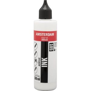 Amsterdam Acrylic Ink flacon 100ml acrylinkt - 105 - Titaanwit - dekkend