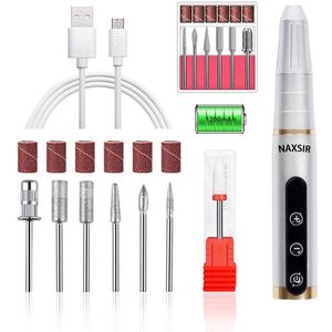 NAXSIR Elektrische Nagelcare Set | Profesionele Nagelpolijstmachine met 6 slijpkoppen | Tot 4 Uur Continugebruik | Multifunctioneel voor Thuis & Salon