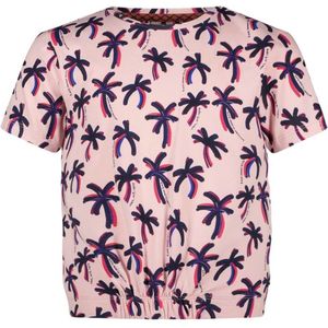 B.Nosy -Meisjes shirt - Tess - Tropical AOP - Maat 146/152