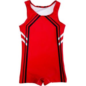 Sparkle&Dream Turnpakje Heren/Jongens Sem Rood - Maat AXS 146/152 - Gympakje voor Turnen, Acro, Trampoline en Gymnastiek