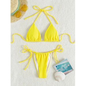 Finnacle - ""Geel Micro Bikini - Halter Top - G-String - Sexy Bronzing Thong Bikini
