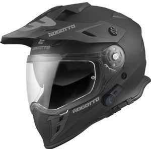 Bogotto H331 BT Bluetooth Mat Zwart Enduro Helm - Maat S - Helm