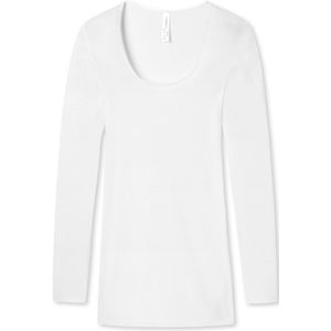 Schiesser Luxury Longsleeve Dames Ondershirt - Wit - Maat 36