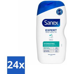 24 x Sanex Douchegel Expert Skin Health Hydrating 400 ml - Sanex Douchegel - Hydraterende Douchegel - Douchegel Voor Droge Huid - Glycerine Douchegel - Inuline Douchegel