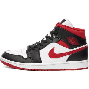 Air Jordan 1 Mid Gym Red Black White - 554724-122 - Maat 42.5 - Rood;Zwart;Wit - Schoenen