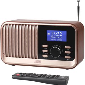 Oplaadbare DAB+/FM-radio met Dubbel Alarm en Bluetooth - Draagbare Keukenradio