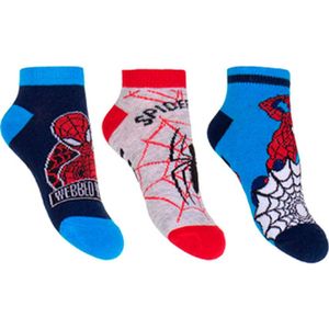Spider-man - Enkelsokken - Blauw - 3 paar - Maat 23-26
