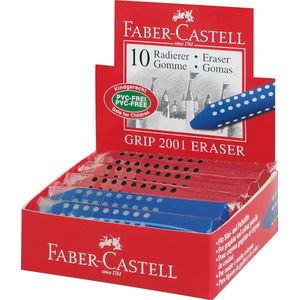 gum Faber-Castell GRIP 2001 assorti display 10 stuks - FC-187101