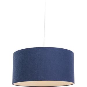 QAZQA combi - Moderne Hanglamp met kap - 1 lichts - Ø 500 mm - Blauw - Woonkamer | Slaapkamer | Keuken