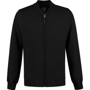 Lemon & Soda Heavy sweater cardigan unisex in de kleur zwart in de maat 3XL.