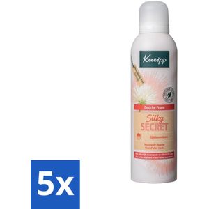 5 x Kneipp - Douche schuim - Silky Secret - Zijdeboombloesem - 200 ml - Zijkboomblomextract - Natuurlijke Verzorging - Kneipp