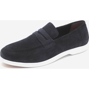 Marco Tozzi - Instappers - Blauw - Suede - Leer - Rubber Zool