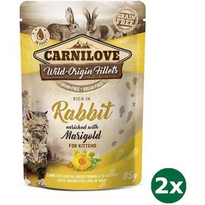 Carnilove pouch rabbit kattenvoer 2x 24x85 gr