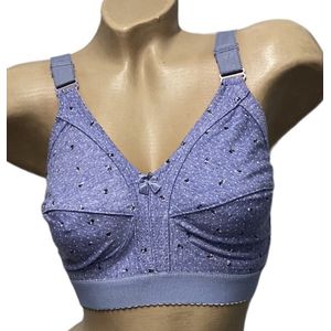 Bh katoenen niet voorgevormd zonder beugel 115C blauw 56/1130