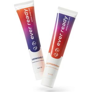 Ever Ready Warmte en Cooling duo pack- 2x75ml - spierbalsem - Verwarmende en Verkoelende werking - 100% natuurlijke ingrediënten - Snel en langdurig effect - Tropische geur