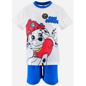 Nickelodeon Paw Patrol - Shortama - Maat 98 - Marshall - Pyjama - Wit met blauw