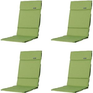 Madison - Tuinkussen Fiber Deluxe Rib lime - Ca. 125x50 cm - Set van 4