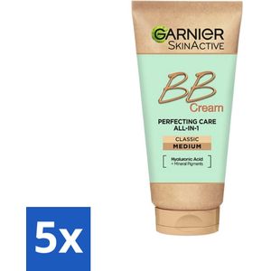 Garnier - SkinActive - BB Cream Classic Medium - 5-in-1 Verzorging - 50 ml - Bulkverpakking - 5 stuks