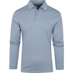 Brax Longsleeve Polo Pirlo Blauw - Maat 5XL - Heren