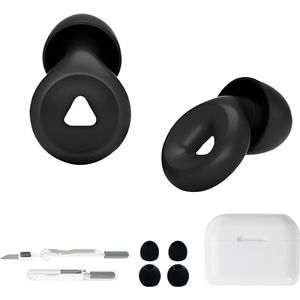 Allecto Plus - Herbruikbare stille oordopjes voor slapen, snorkelen, werk | Ruisonderdrukking, zachte siliconen oordopjes met reinigingspen