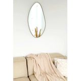 Nordic Style - Organische Spiegel - Greige - 82x46 cm - Wandspiegel - Badkamerspiegel