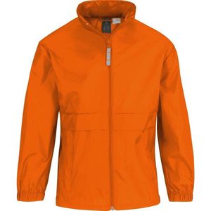 Regenkleding voor jongens/meisjes oranje - Sirocco windjas/regenjas voor kinderen 7-8 jaar (122/128) oranje