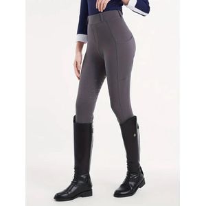 Rijlegging met siliconen grip - full seat - rijbroek - donkergrijs - maat XL