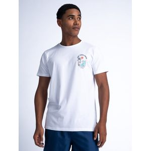 Petrol Industries - Heren Artwork T-shirt Tidepool - Wit - Maat XXXL