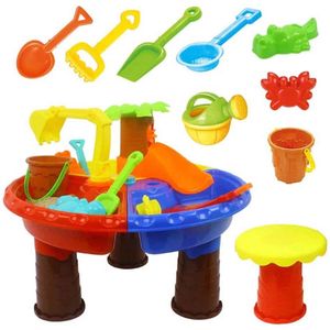 Buxibo Zandbakspeelgoed Voor Kinderen - Strand Speelgoed - Water en Zand Tafel - Speelset inclusief 16 Speelstukken - 35x45 CM