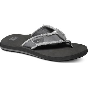 Quiksilver Monkey Abyss Heren Slippers - Grey/Black/Brown - Maat 43