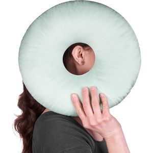 Verlicht Oorpijn Kussen voor Zijslapers | Donutvormig en Verstelbaar | Oorkussen met Oorgat