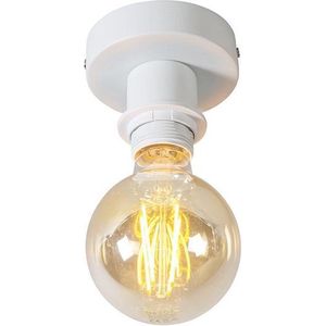 QAZQA combi - Moderne Plafondlamp - 1 lichts - Ø 100 mm - Wit - Woonkamer | Slaapkamer | Keuken