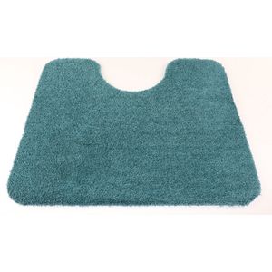 WC mat Soft blauw groen 50x60 antislip met uitsparing 21cm