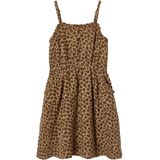 Jurkje - Beige - Katoenen Mousseline - Voor Meisjes - Met Schouderbandjes