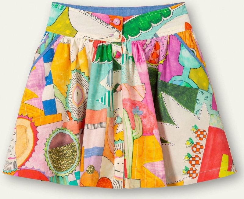 Oilily Spaak - Rok - Meisjes - Blauw - 92/2T