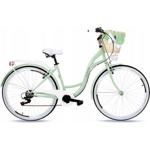 Goetze mood damesfiets retro vintage holland city bike 28 inch 7 speed shimano lage instap mandje met vulling gratis