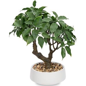 Bonsai boom in keramische pot - Kunstplant voor woonkamer en slaapkamer - Kunstmatige kamerplanten - Decoratie voor badkamer en vensterbank