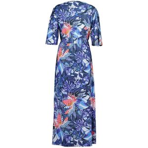 DIDI Dames Long dress Lani in dark blue with Azur Fusion print maat 42