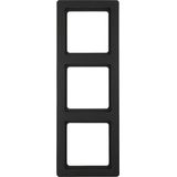 BERKER Q1 Afdekraam 3-voudig antraciet