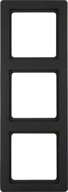 BERKER Q1 Afdekraam 3-voudig antraciet