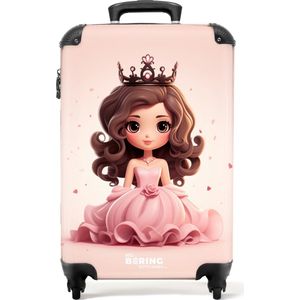 NoBoringSuitcases.com® - Kinderkoffer meisje prinses - Trolley koffer kind - 55x35x25