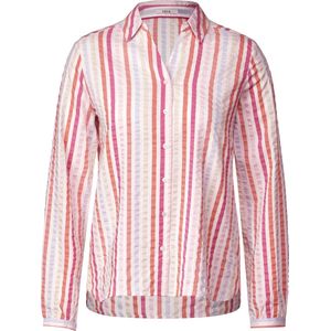 CECIL Multicolor Stripe Blouse Dames Blouse - pink sorbet - Maat L