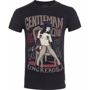 King Kerosin T-Shirt Gentleman Club Black-S