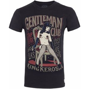 King Kerosin T-Shirt Gentleman Club Black-S