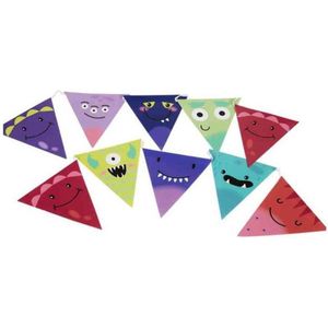 Smiffys - Monster Tableware - Party Bunting Halloween Decoratie - Multicolours
