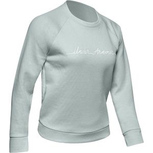 Under Armour - Recovery Fleece Script Crew - Sport Trui - Atlas Green