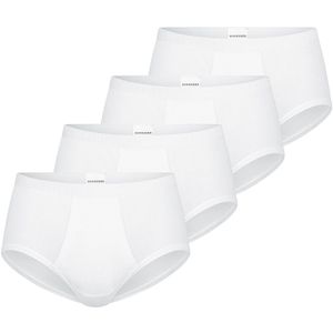 Schiesser Heren sportslip met opening 4 pack Original Classics fijnrib