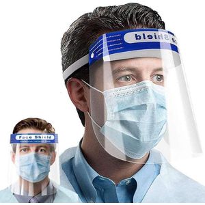 Spatmasker Gezichtscherm - Beschermkap voor gezicht - Doorzichtig - 1 Stuks