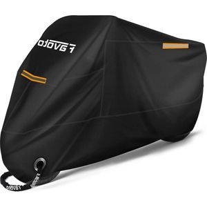 Favoto Motorhoes voor Buiten 210T Oxford-stof - Waterdichte Afdekhoes - Dubbel Genaaid - Verbeterd Slotgat - 225 cm x 105 cm x 125 cm Motorhoes
