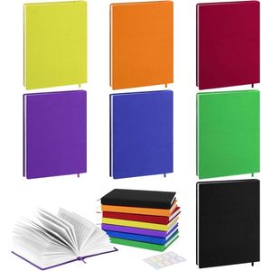 7 stuks rekbare boekomslagen - herbruikbaar en verstelbaar - tot 25 x 30 cm .